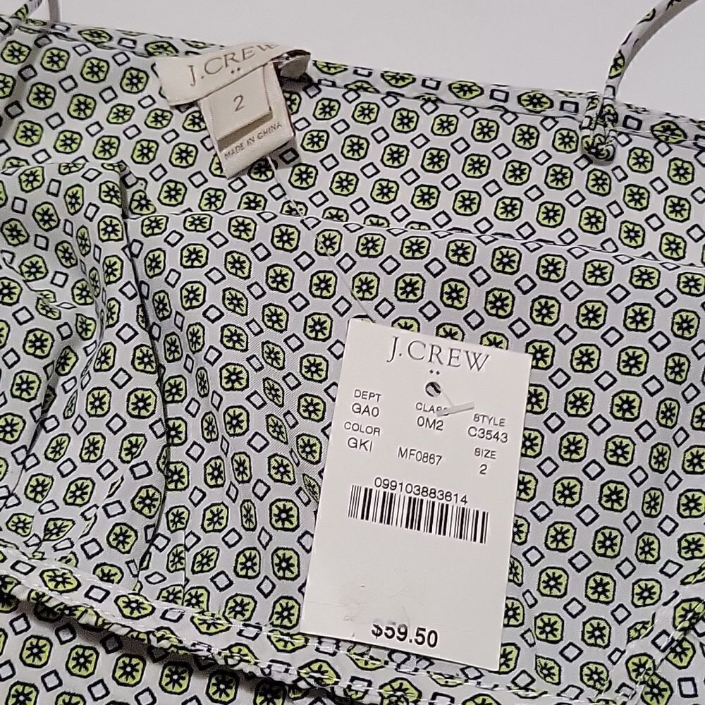 J. Crew Ruffle Geometric Top - Picture 8 of 10